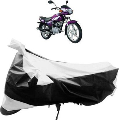 AK Star Waterproof Two Wheeler Cover for TVS(Star City, Silver, Black)