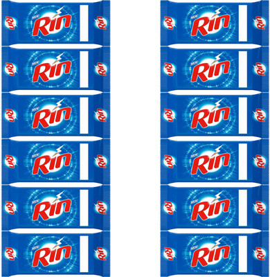 Rin advanced 250 gm (pack of 12) Detergent Bar(3000 g, Pack of 12)