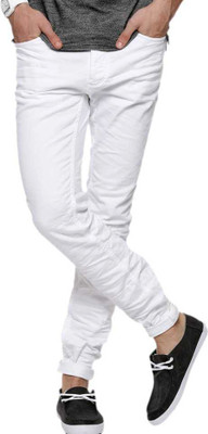 Masterly Weft Slim Men White Jeans