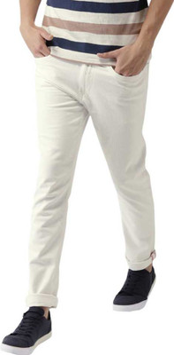 Masterly Weft Slim Men White Jeans
