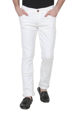 Masterly Weft Slim Men White Jeans