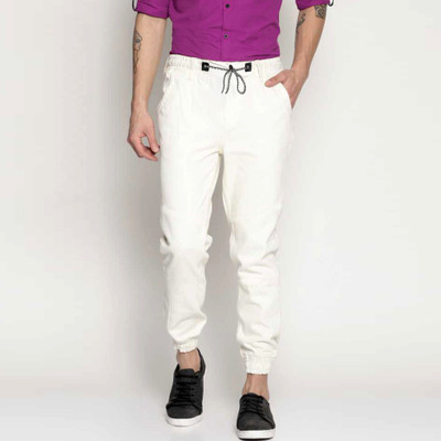 Masterly Weft Slim Men White Jeans
