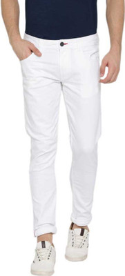 Masterly Weft Slim Men White Jeans