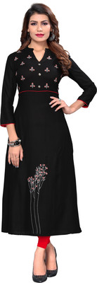 Vbuyz Women Solid A-line Kurta(Blue
