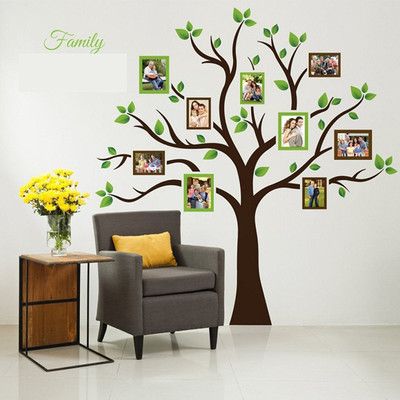 Asmi Collections 170 cm Asmi Collections Wall Stickers Big Family Photo Tree  Removable Sticker(Pack of 1)