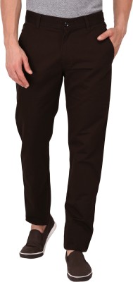 STUDIO NEXX Slim Fit Men Brown Trousers