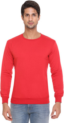 SHAUN Full Sleeve Solid Men Sweatshirt