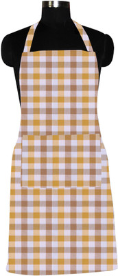AIRWILL Cotton Home Use Apron - Free Size(Yellow, Single Piece)