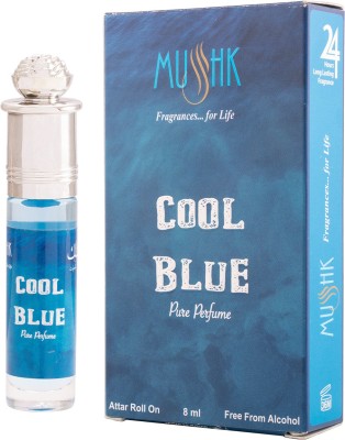 Mushk Cool Blue - 8 ml Roll on Floral Attar(Citrus)