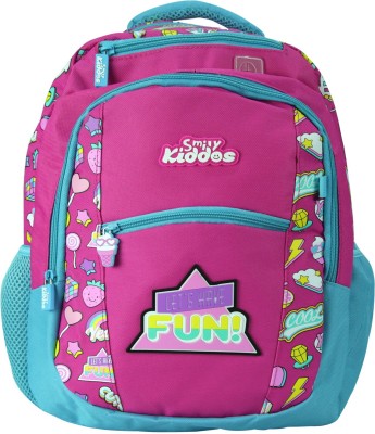 smily kiddos Dual clour Backpack(Pink, 15 L)