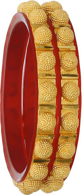 Barrfy Collections Plastic Gold-plated Bangle Set(Pack of 2)