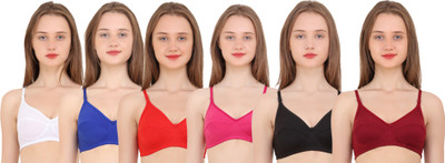 Wonkey byPack of 6 Bra Set Suman Women Full Coverage Non Padded Bra(Multicolor)