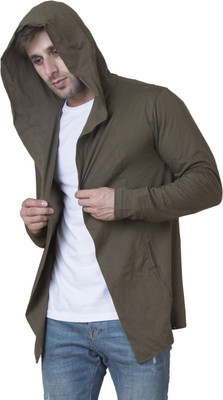 Veirdo men's cotton online regular fit hooded cardigan