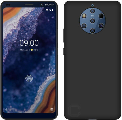 CASE CREATION Back Cover for Nokia 9 PureView Plain Black Case Cover 360 Guard(Black, Dual Protection, Pack of: 1)