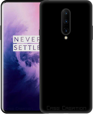 CASE CREATION Back Cover for Oneplus 7 Pro Soft Fabric Case Hybrid Protective Mobile Cover(Black, Grip Case, Pack of: 1)