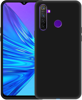 CASE CREATION Back Cover for Realme 5 Pro(Black, Shock Proof, Silicon, Pack of: 1)