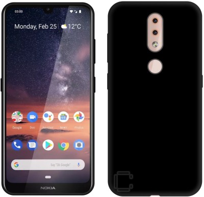 CASE CREATION Back Cover for Nokia 4.2(2019) Plain Black Case Cover 360 Guard(Black, Dual Protection, Pack of: 1)