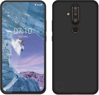 CASE CREATION Back Cover for Nokia X71(2019) Plain Black Case Cover 360 Guard(Black, Dual Protection, Pack of: 1)