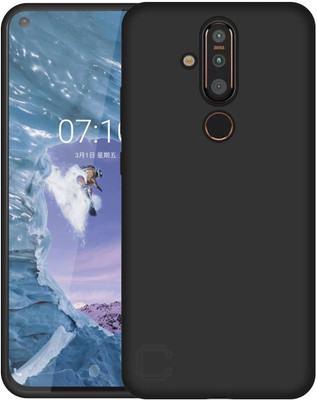 CASE CREATION Back Cover for Nokia X71(2019) 6.39 inch Soft Fabric Case Hybrid Protective Mobile Cover(Black, Grip Case, Pack of: 1)