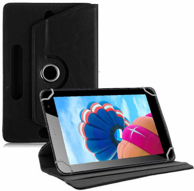 TGK Book Cover for iBall Slide D7061 7 inch Universal Rotating Case(Black, Cases with Holder)