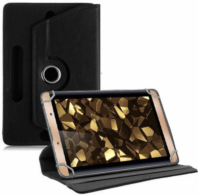 TGK Book Cover for iBall Slide Snap 4g2 7 inch Tablet Rotating Leather Case(Black, Cases with Holder)