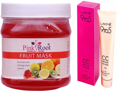 PINKROOT FRUIT MASK WITH 9TO5 CC CREAM(2 Items in the set)