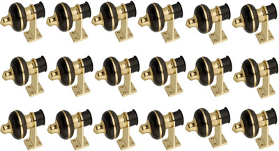 GROWNIX Black, Gold Rod Rail Bracket Metal(Pack of 18)