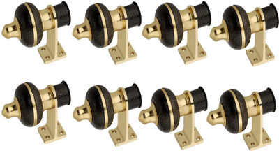 GROWNIX Black Rod Rail Bracket Metal(Pack of 8)