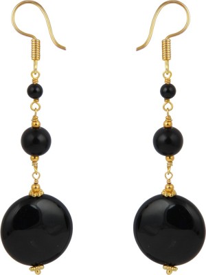 Pearlz Ocean Black Onyx, Agate & Glass Beads Drop Danglers Earring Hook Clasp Earrings For Girls & Women Alloy Drops & Danglers