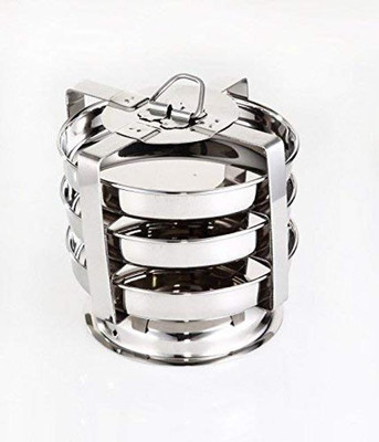 PRV Stainless Steel Dhokla/Thatte/Plate Idli Maker Induction & Standard Idli Maker(3 Plates , 3 Idlis )