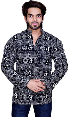 BALAJI GARMENTS Men Printed Straight Kurta(Gold)