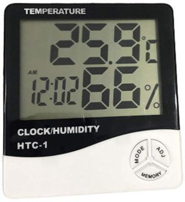 CONAVA Humidity Time Display Meter with Alarm Clock, Wall Mount or Table Top Digital Multimeter(Multicolor 2000 Counts)