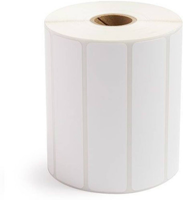 youlogic 100MMX25MM Barcode Label 1''up Self-adhesive Paper Label (White) 1ROLL 1000 LABELS Pack of 1 Roll Cromo Paper Label(White)