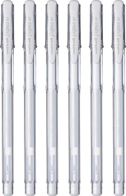 uni-ball Signo UM-100 0.7 mm Gel Pen | Waterproof & Smooth Flow Ink | Quick Drying Gel Pen(Pack of 6, Cream White)
