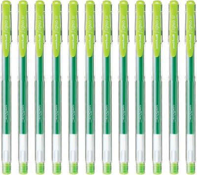 uni-ball Signo UM100 0.7mm Green Gel Pen(Pack of 12, Light Green)