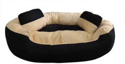RK PRODUCTS 07 BLACK WITH CREAM M Pet Bed(Black)