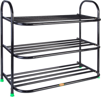 Flipkart Perfect Homes Studio Metal Shoe Stand(Black, 3 Shelves, DIY(Do-It-Yourself))