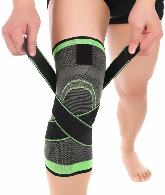 keycraze (pack of 1) of Sports Pain Relief knee sleeve knee cap knee guard Knee Support(Green, Black)