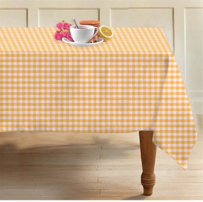 Flipkart SmartBuy Checkered 6 Seater Table Cover(Yellow, White, Cotton)
