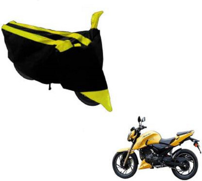 AK Star Waterproof Two Wheeler Cover for TVS(Apache, Black, Yellow)