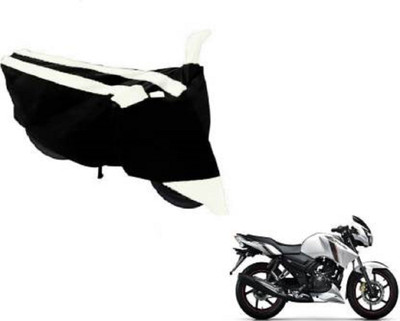 AK Star Waterproof Two Wheeler Cover for TVS(Apache RTR 180, Black, White)