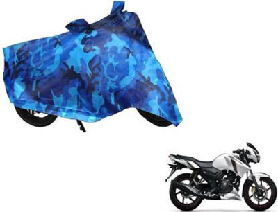 AK Star Waterproof Two Wheeler Cover for TVS(Apache RTR 180, Blue)