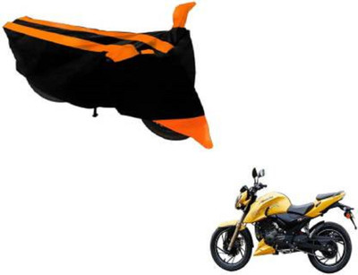 AK Star Waterproof Two Wheeler Cover for TVS(Apache, Black, Orange)
