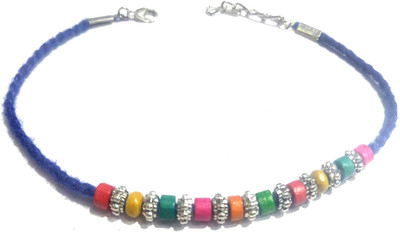 Gurjari Jewellers Thread Anklate Multi Beads Lac Anklet Cotton Dori Anklet