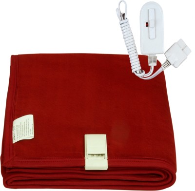 A-One Winter Care Solid Single Electric Blanket for  Heavy Winter(Polyester, Red)