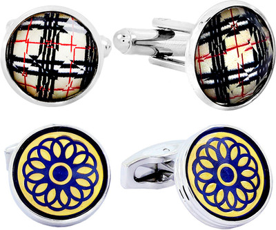 ZIVOM Brass Cufflink Set(Multicolor)