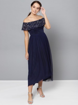 STREET9 Women Gown Dark Blue Dress