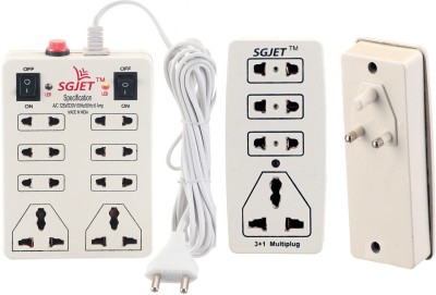 SGJET COMBO 4 MULTIPUG WITH 8 EXTENSION CORD 6 A Three Pin Socket