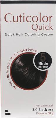 Cuticolor Quick Black - 5 Minute Hair Color 120gm , Black - Price History Cuticolor Quick Black - 5 Minute Hair Color 120gm , Black - Price History