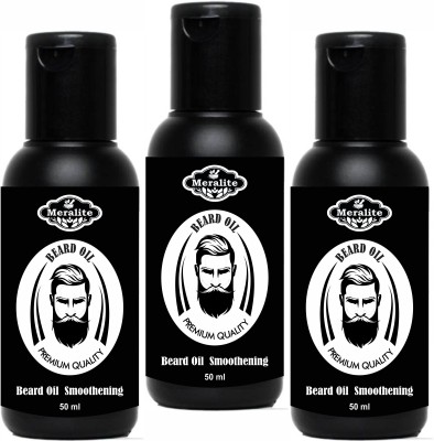 Meralite Beard , Moustache and Hair Growth Oil Pack of 3 Hair Oil(150 ml)